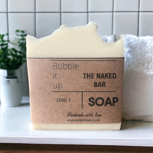 The Naked Bar Cold Process Soap - Natural Bar of Soap - Unscented