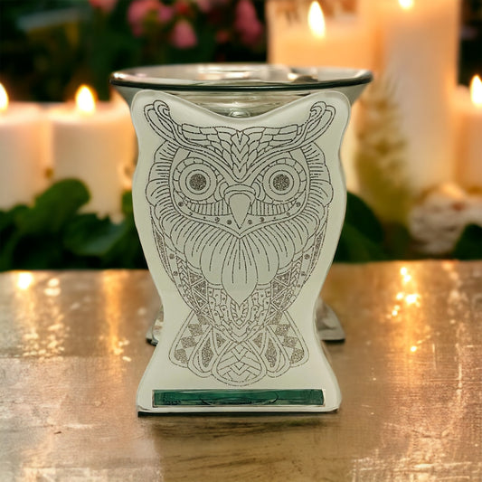 Owl glass oil/wax burner